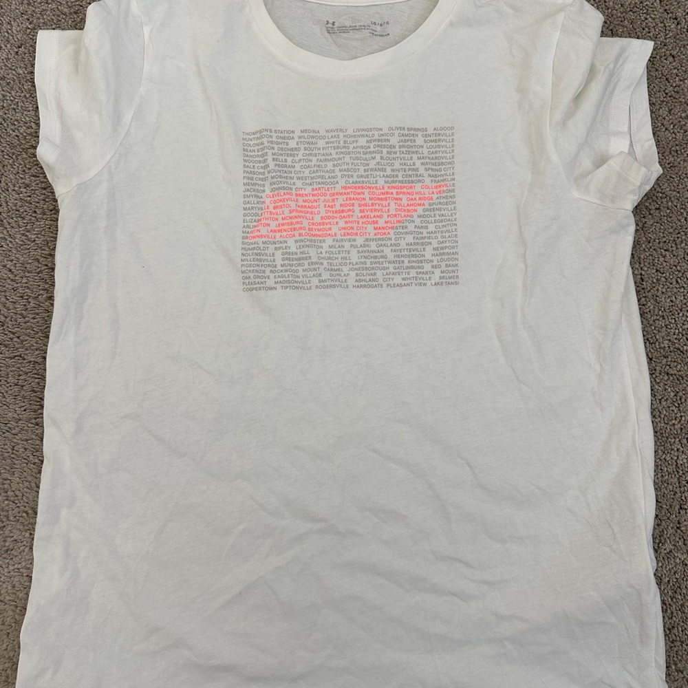 White T-Shirt with Tennessee Cities